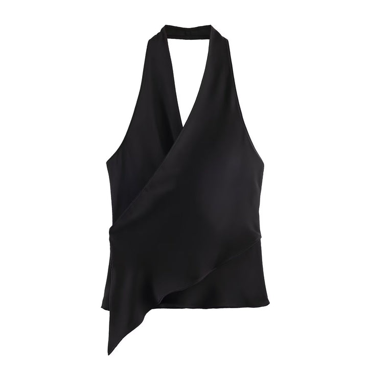 Damen Wickelbluse mit V-Ausschnitt Drune