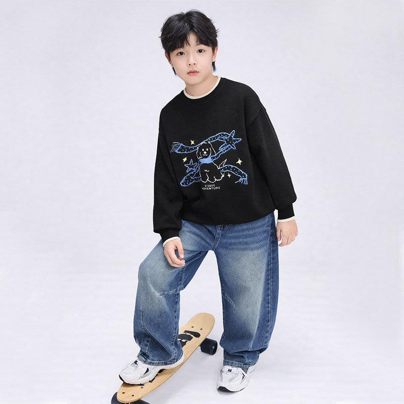 Unisex Overcut Jeans im modischen Baggy-Stil Drune