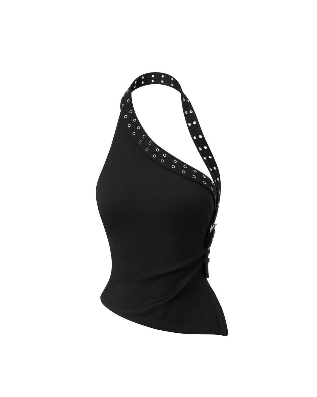 Damen Innovatives Cut-Out Top mit dekorativen Ösen Drune