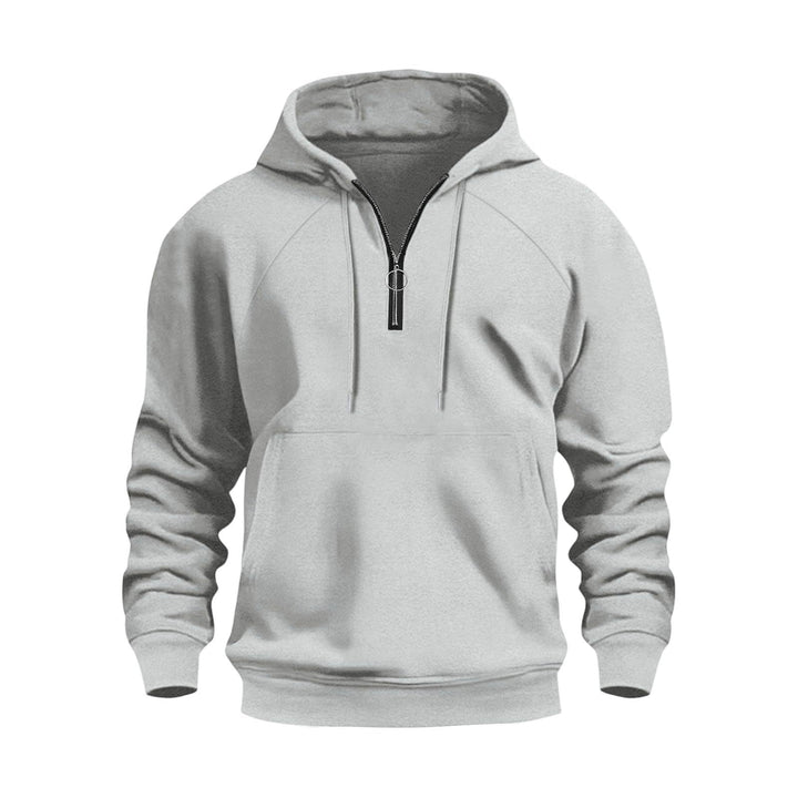 Herren funktionale Kapuzenpullover mit halbem Reißverschluss Drune