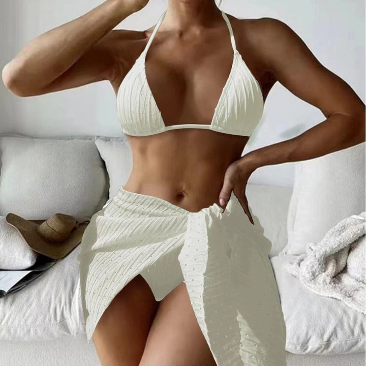 Damen Triangel-Bikini mit modischem Wickelrock und eleganten Details Drune