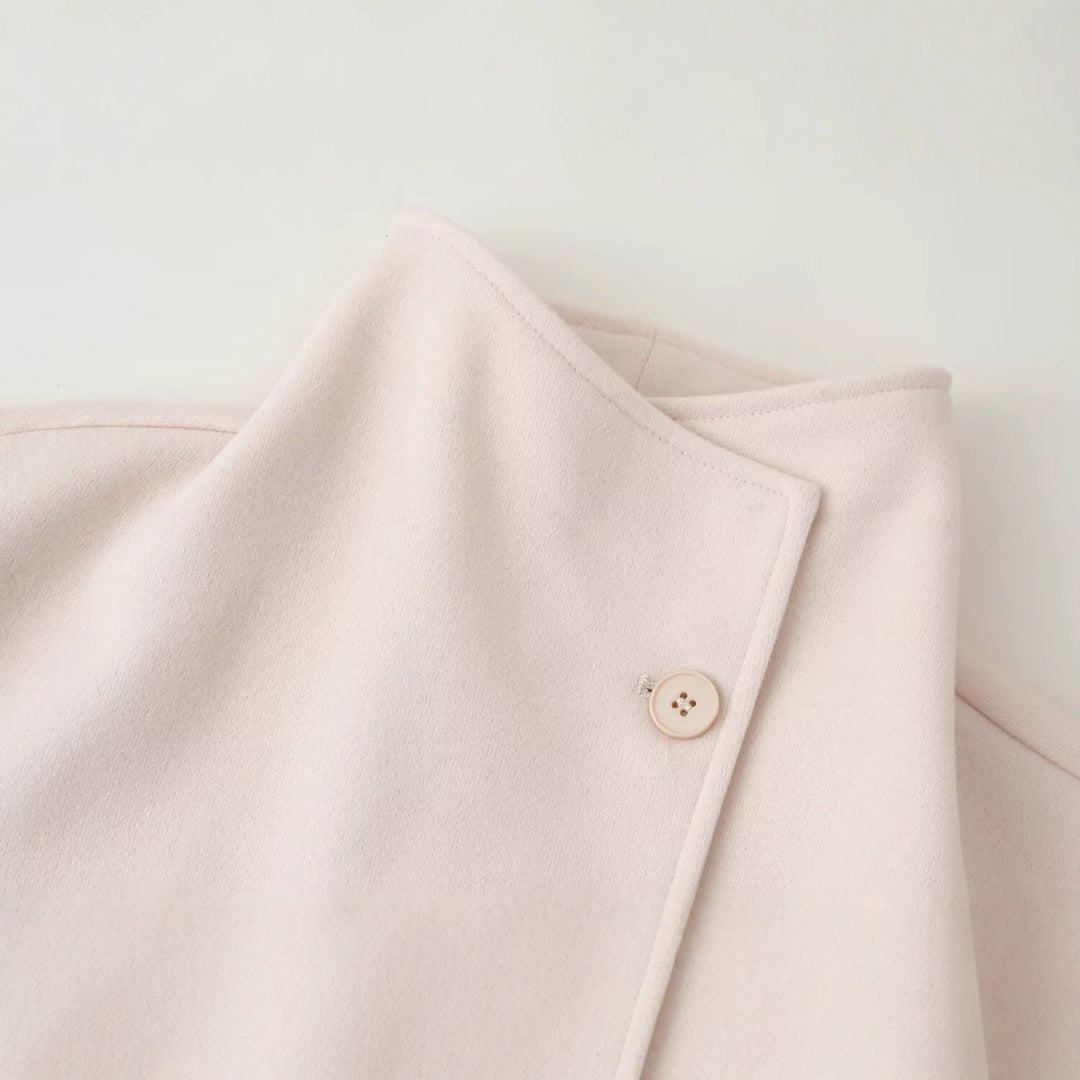Damen modische Wolljacke mit doppelter Knopfleiste Drune