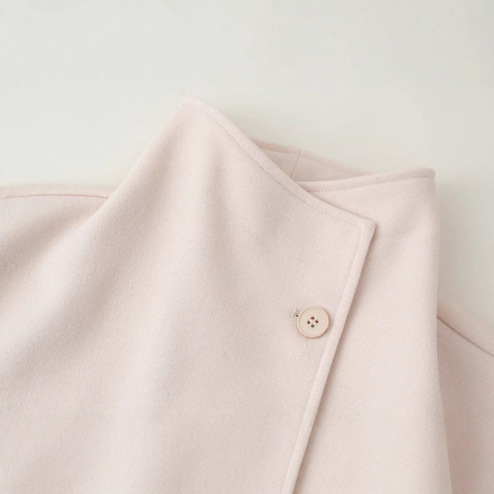 Damen modische Wolljacke mit doppelter Knopfleiste Drune