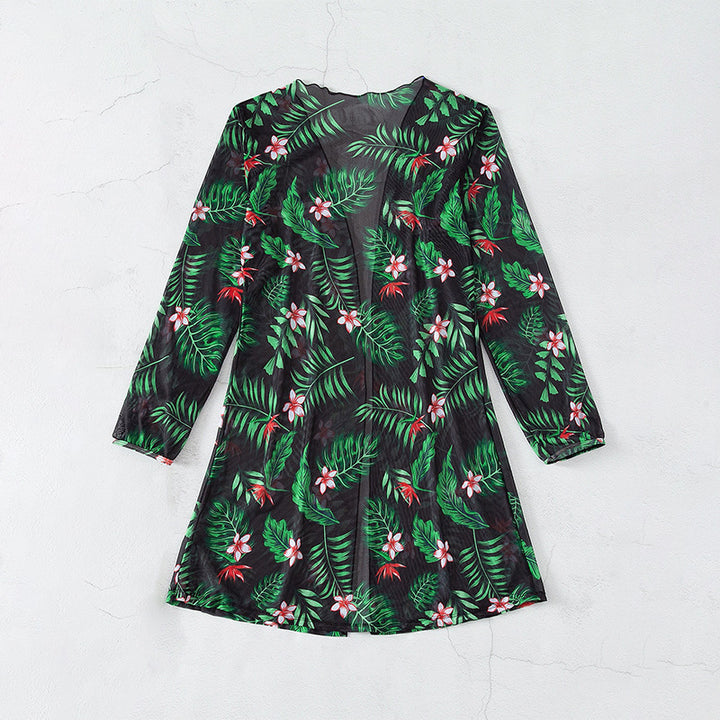 Damen Strandcover-up mit floralem Muster Drune