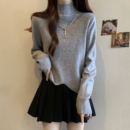 Damen eleganter Rollkragenpullover im lässigen Schnitt Drune