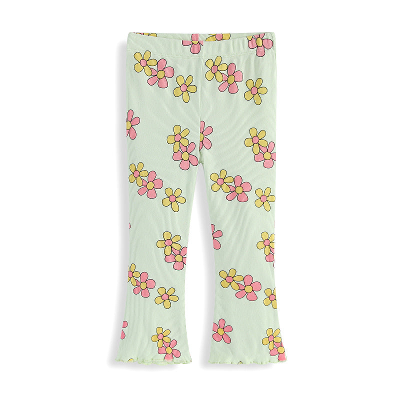 Mädchen Flared Leggings mit floralem Design Drune