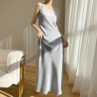 Damen Maxikleid mit Satin-Finish Drune