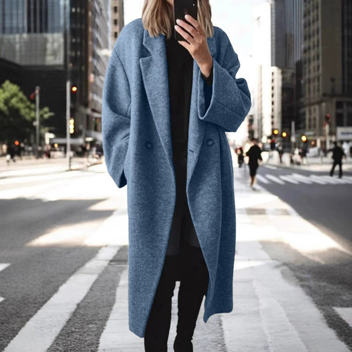 Damen oversized Wollmantel Drune