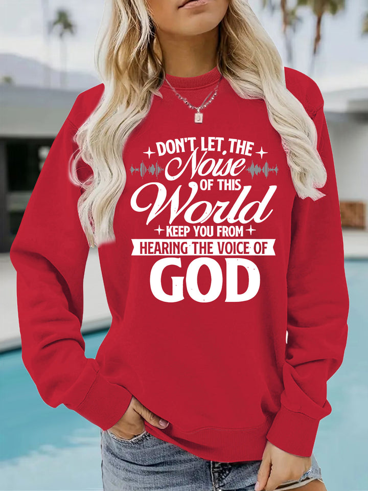Damen Sweatshirt mit inspirierendem Aufdruck und bequemer Passform Drune