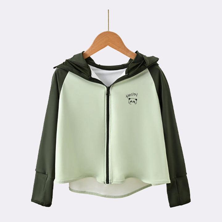 Mädchen leichte Sonnenjacke mit Kapuze Drune