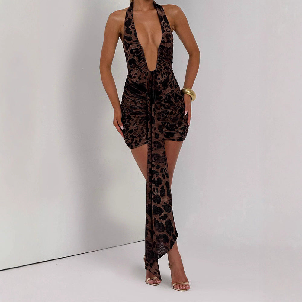 Damen Glamouröses Wickelkleid Drune