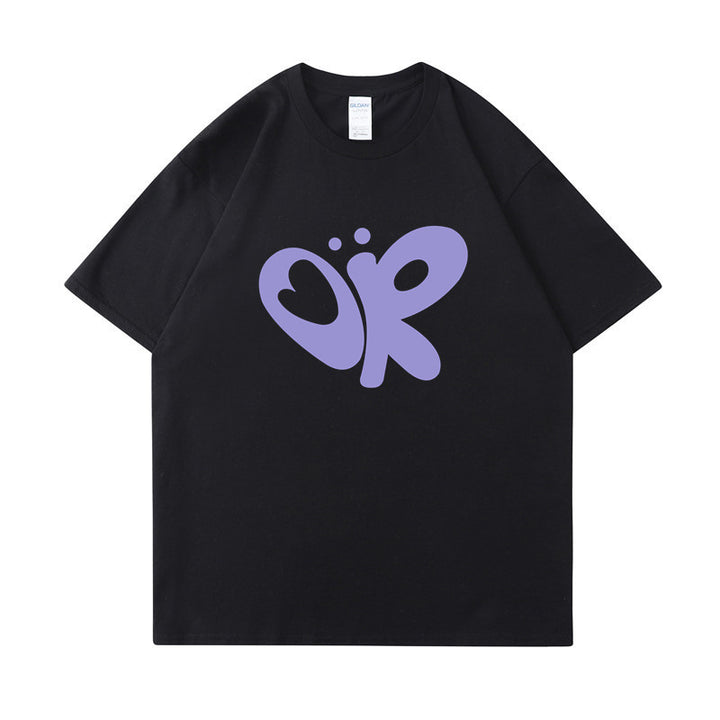 Damen lässiges T-Shirt mit einzigartigem Grafikdruck Drune
