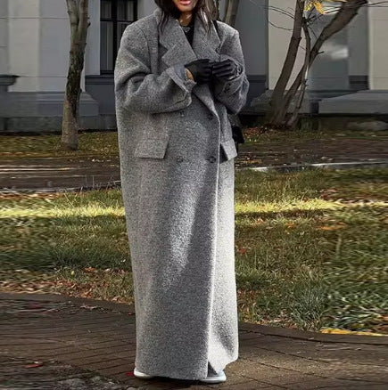 Damen Oversized Wollmantel Drune