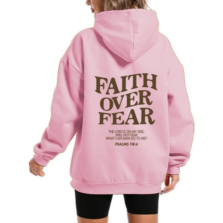 Damen Kapuzensweater mit motivierendem Schriftzug und bequemem Schnitt Drune
