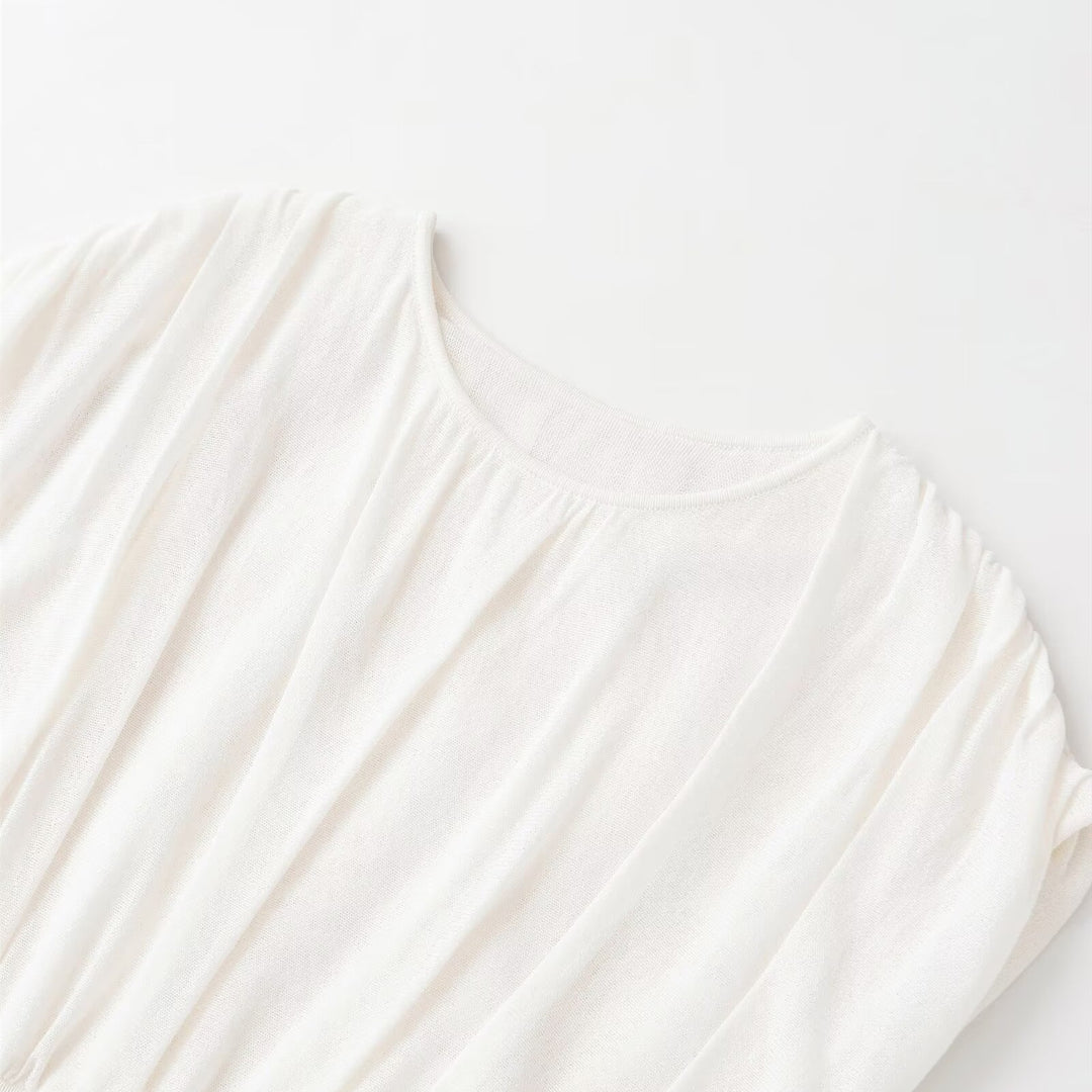 Damen modisches Oversize-Top mit raffiniertem Bund Drune