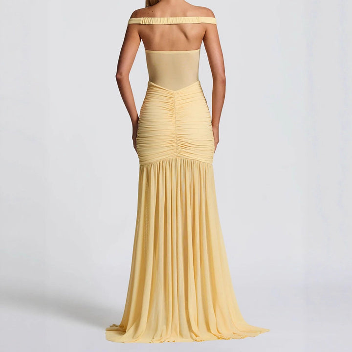 Damen Elegantes Maxi-Kleid mit Figurbetonendem Design Drune