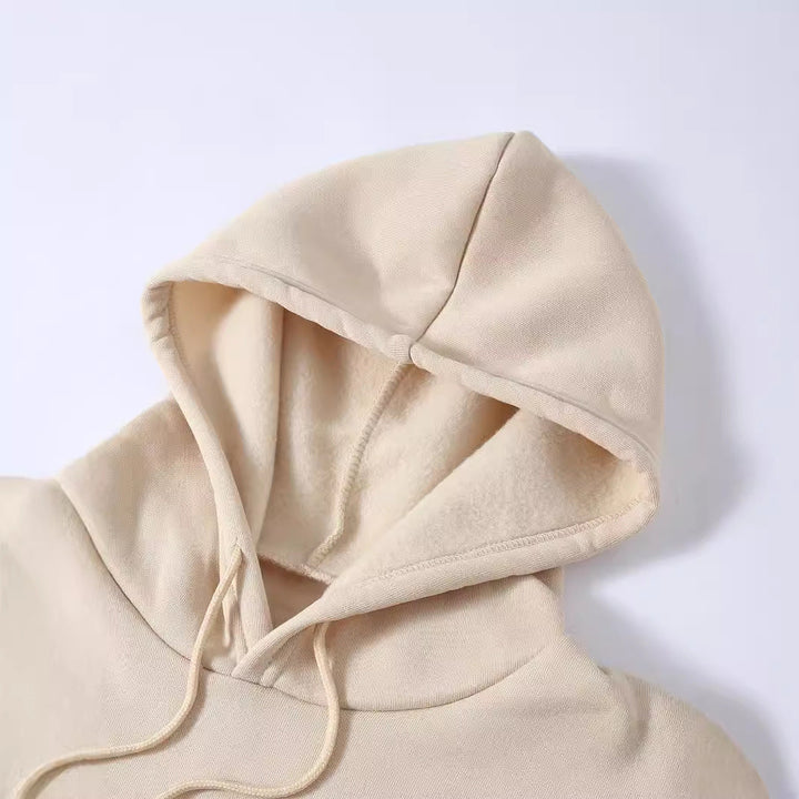 Damen Oversized Kapuzenpullover mit Kängurutasche Drune