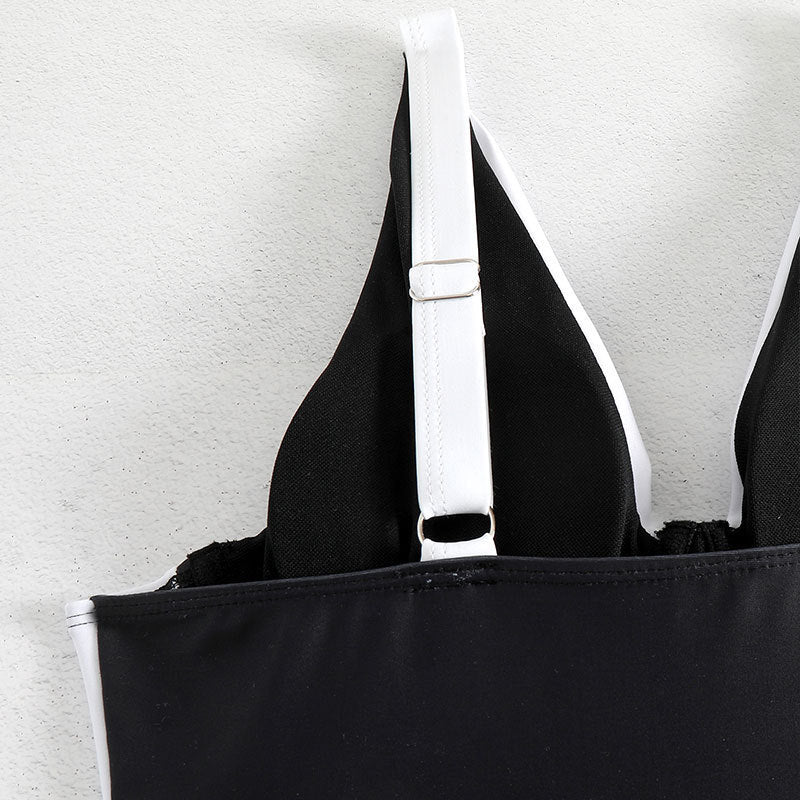 Damen Einteiliger Badeanzug mit modernem Design und figurformendem Schnitt Drune