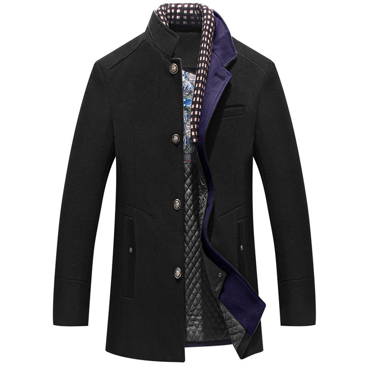 Drune | Herren Slim Fit Woll Wintermantel