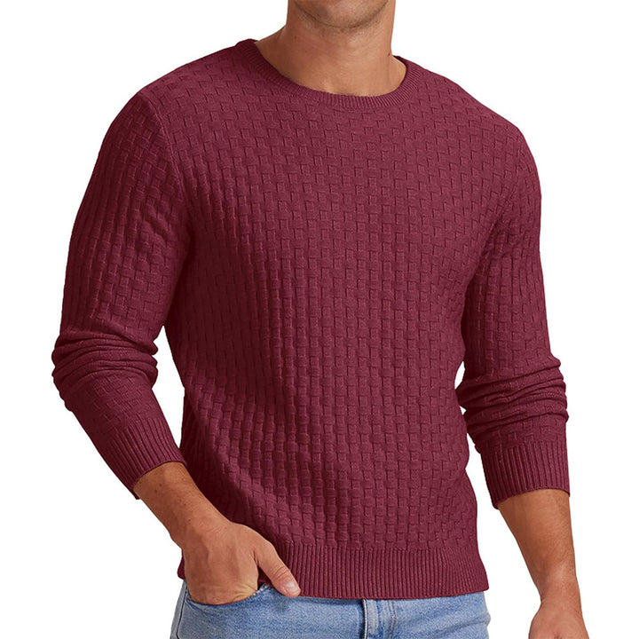 Herren strukturiertes Sweatshirt mit Rundhalsausschnitt und langem Arm Drune