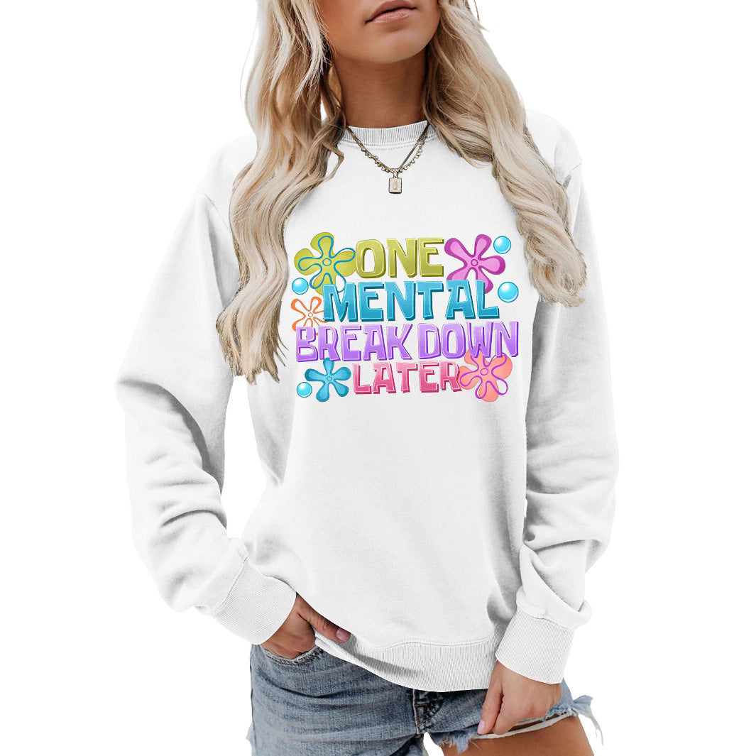 Damen Sweatshirt mit kreativem Aufdruck Drune