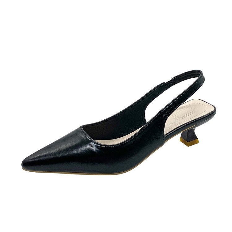 Damen Slingback-Pumps mit spitzer Zehenpartie und modischem Blockabsatz Drune