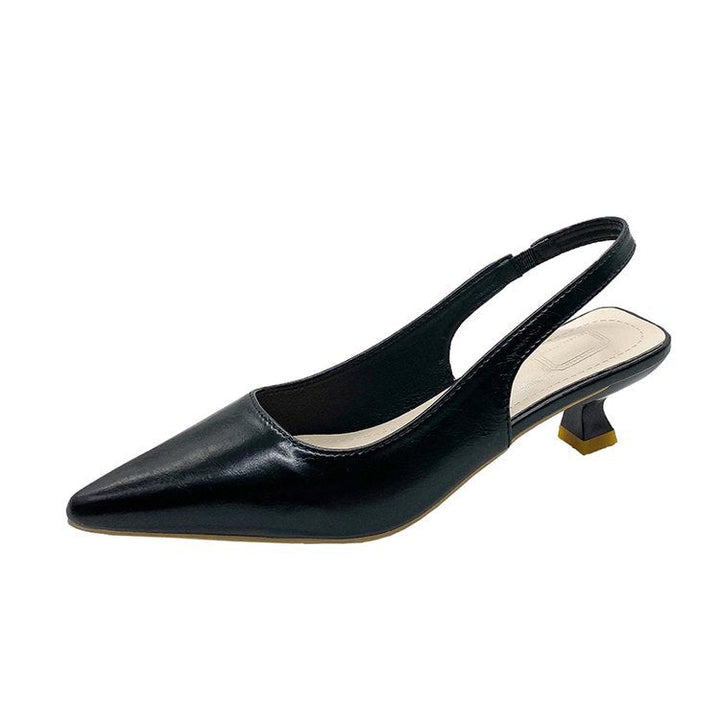 Damen Slingback-Pumps mit spitzer Zehenpartie und modischem Blockabsatz Drune
