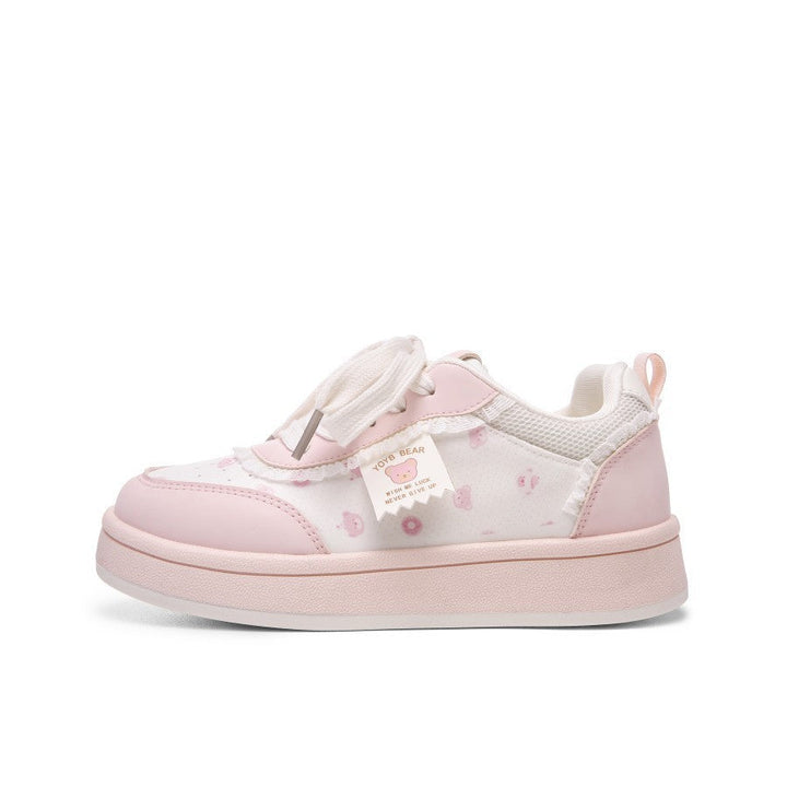 Damen Sportliche Sneaker mit niedlichem Tiermotiv und elastischen Schnürsenkeln Drune