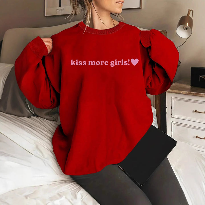 Damen Sweatshirt mit inspirierendem Schriftzug und lässiger Passform Drune