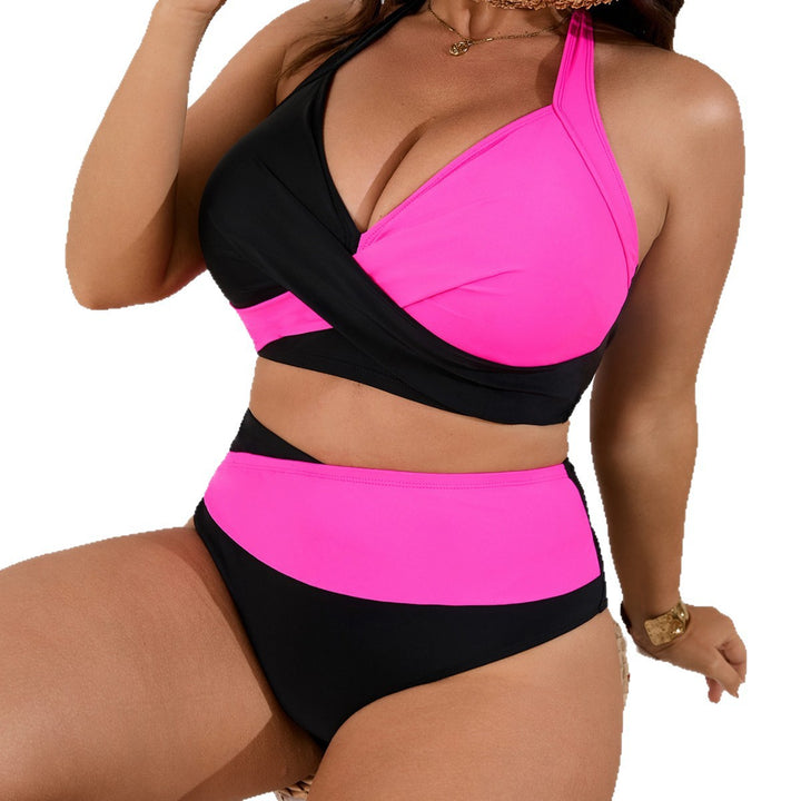 Damen Sportlicher Wickel-Bikini mit hohen Taillen-Hosen Drune
