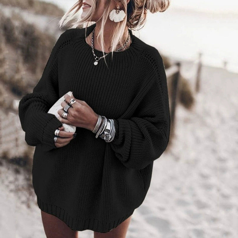 Damen Oversized Strickpullover Drune