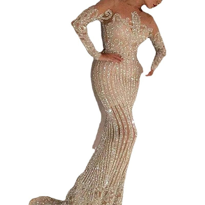 Damen Elegantes Abendkleid mit glitzernden Pailletten und schmalem Schnitt Drune