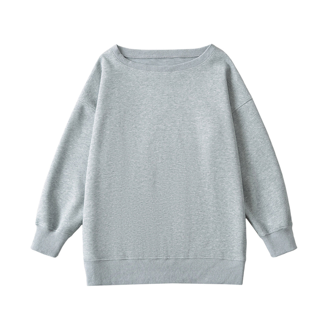Damen lässiger Oversize-Sweatshirt mit leichtem Stoff Drune
