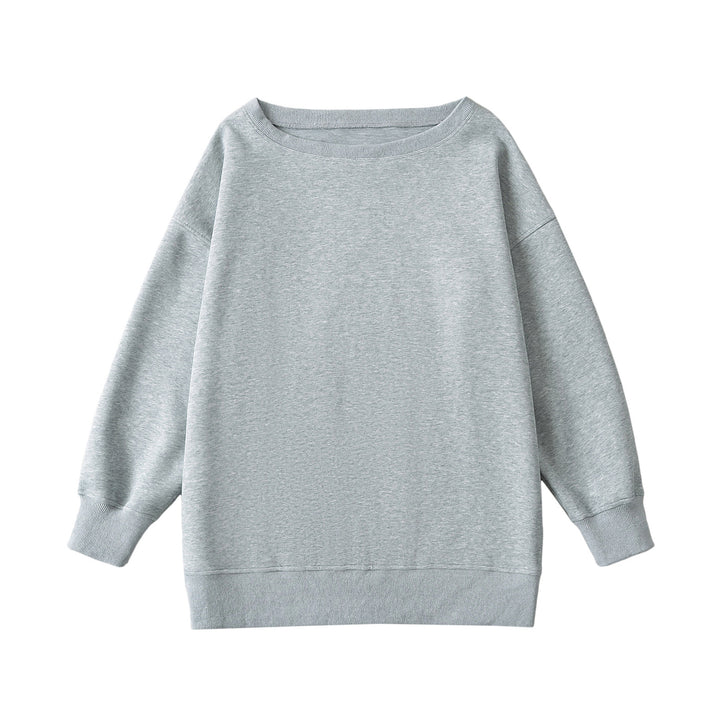 Damen lässiger Oversize-Sweatshirt mit leichtem Stoff Drune