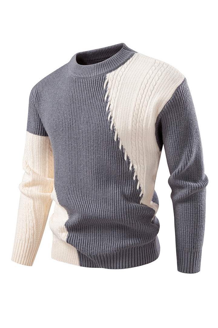 Herren modischer Strickpullover mit einzigartigem Zopfmuster und modernem Design Drune