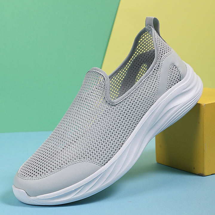 Herren nan atmungsaktiver Netz-Sportschuh mit Schlupfform und stoßdämpfender Laufsohle Drune