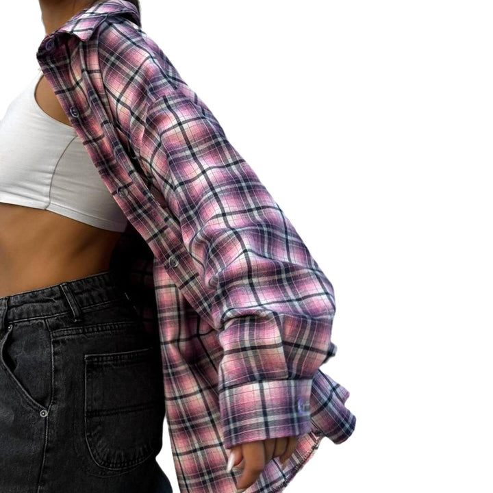 Damen Kariertes Hemd im lässigen Oversized-Schnitt Drune