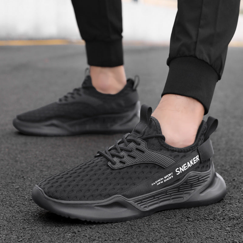 Unisex nan atmungsaktiver Stricksportschuh mit wabenstruktur, sockenähnlichem Schaft und gedämpfter Leichtschaum-Zwischensohle Drune