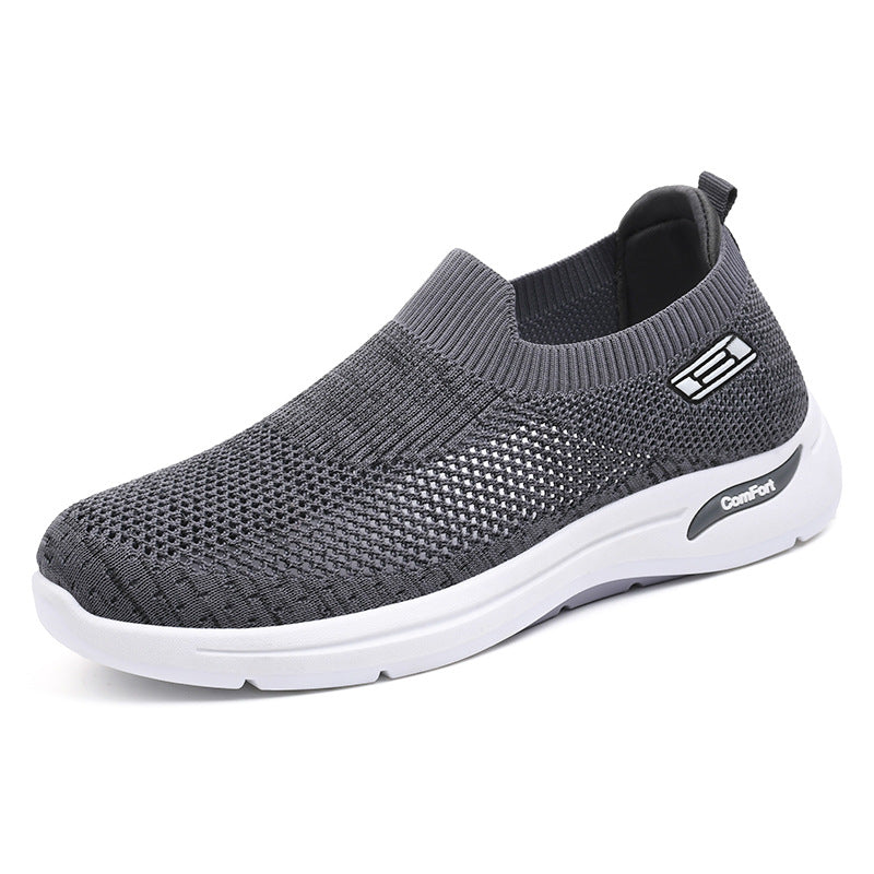 Damen nan nahtloser Strick-Slip-On Alltagswalker mit elastischem Knöchelschaft und stoßdämpfender Luftkissen-Zwischensohle Drune