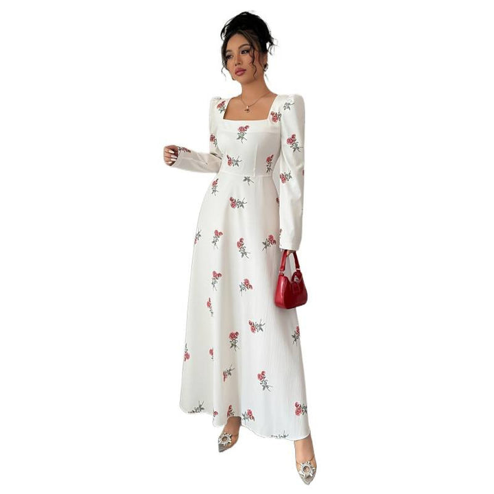 Damen Maxikleid mit floralem Muster Drune