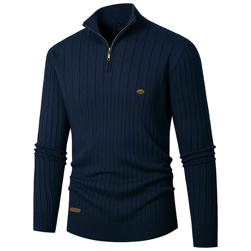 Herren Pullover mit Stehkragen und Feinstrick Drune