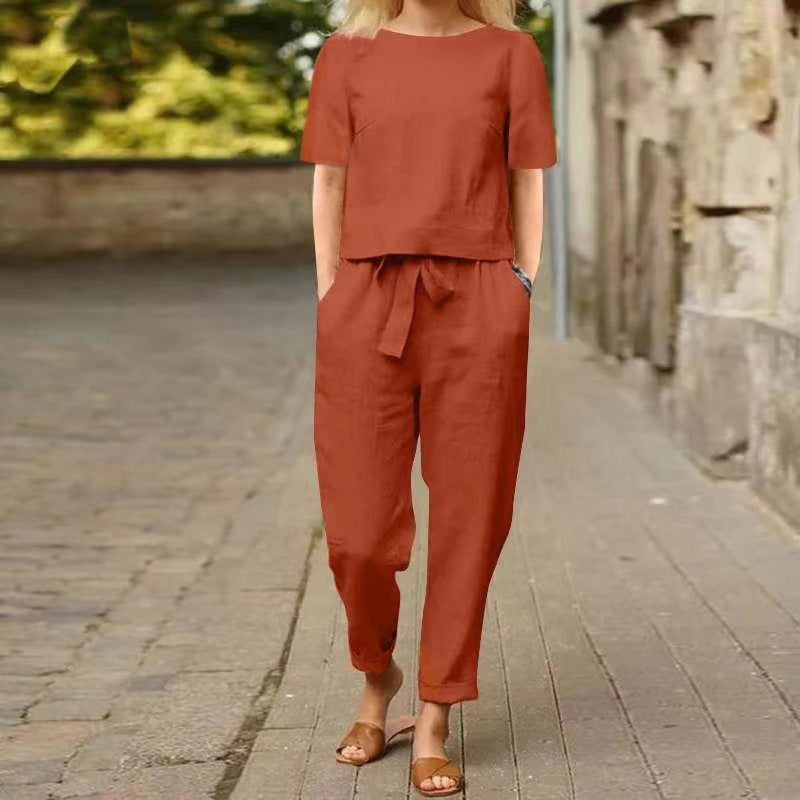 Drune | Übergroße Bluse Hose mit weitem Bein Retro zweiteiliges Set