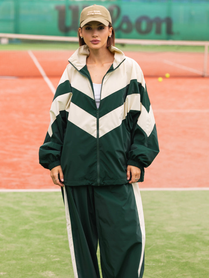 Damen Sportliche Freizeitjacke mit hohem Kragen und elastischen Bündchen Drune