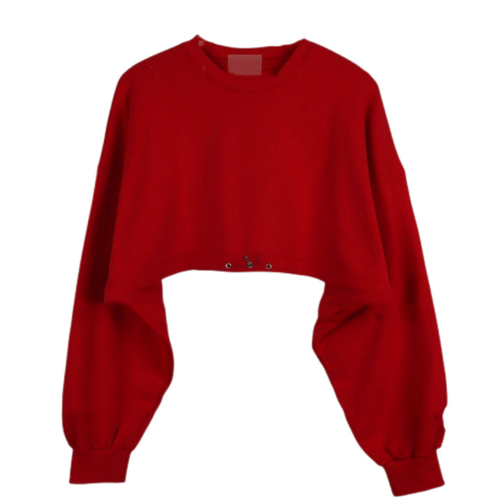Damen modisches Freizeit-Set mit cropped Oberteil und Rock Drune