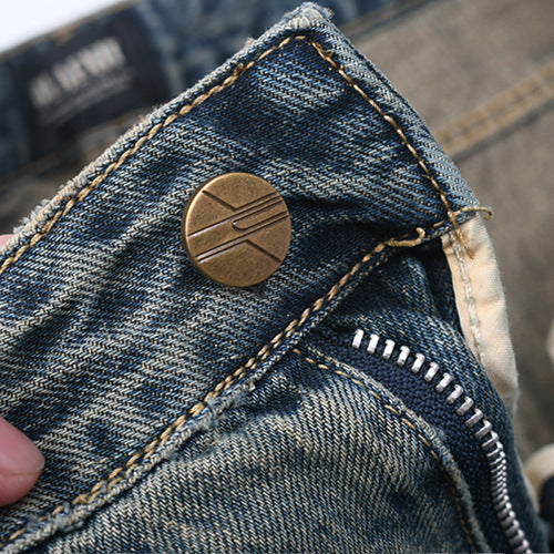 Damen weit geschnittene Jeans mit einzigartigem Vintage-Look Drune