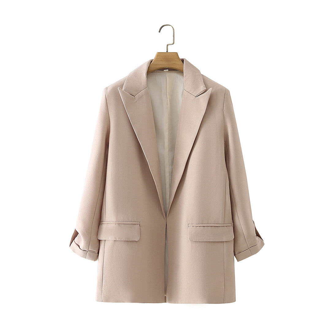 Damen elegante Blazerjacke mit modernem Schnitt und strukturiertem Gewebe Drune