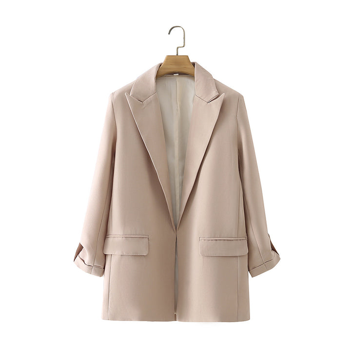 Damen elegante Blazerjacke mit modernem Schnitt und strukturiertem Gewebe Drune