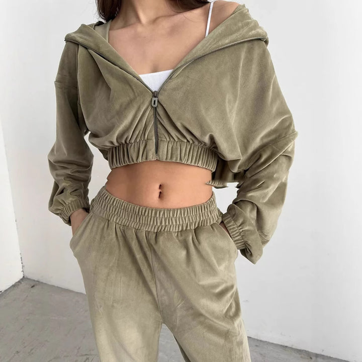 Damen bequeme Freizeitjacke mit elastischem Bund Drune