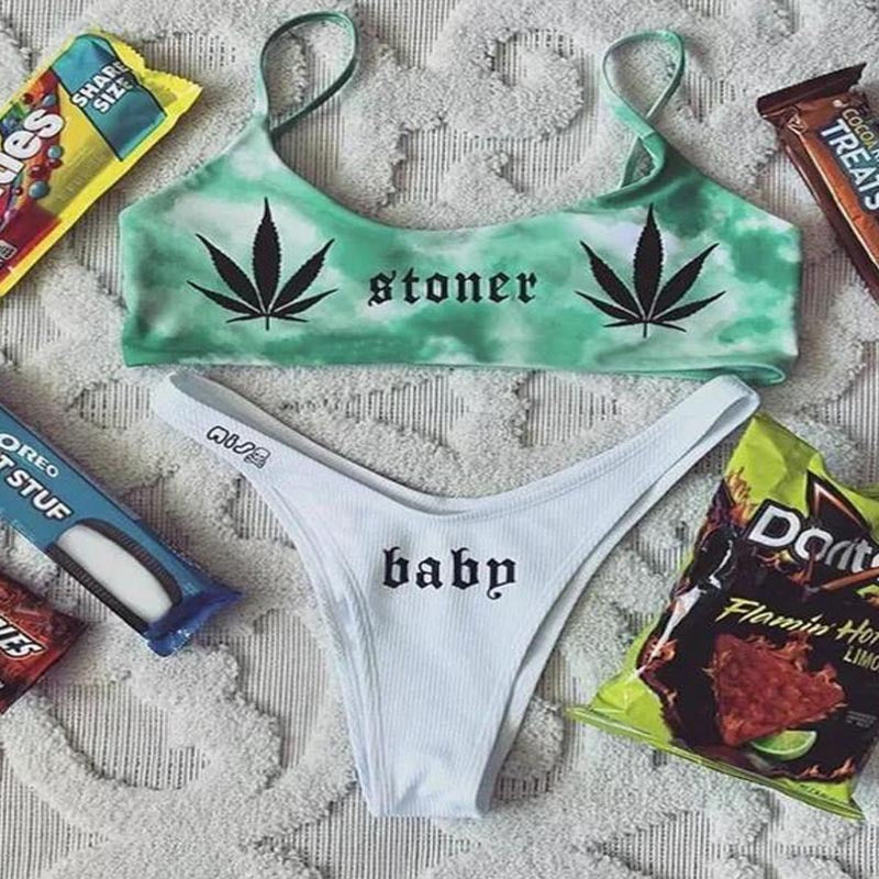 Damen Sport-Bikini mit auffälligem Grafikdesign Drune