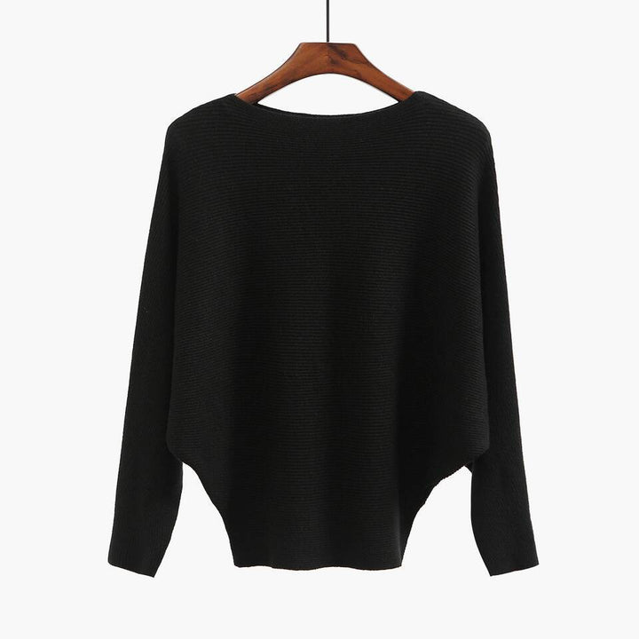 Damen Oversized Strickpullover mit raffiniertem Rippdesign und weitem Schnitt Drune
